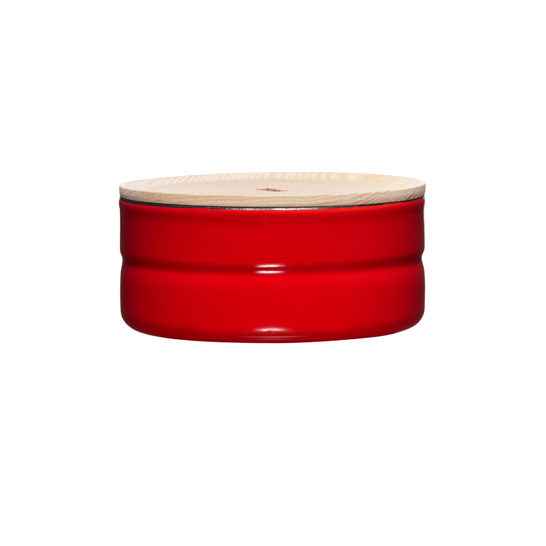 16-10325_Riess_Vorratsdose mit Eschenholzdeckel_615ml_Rot 16-10325_Riess_Vorratsdose mit Eschenholzdeckel_615ml_Rot