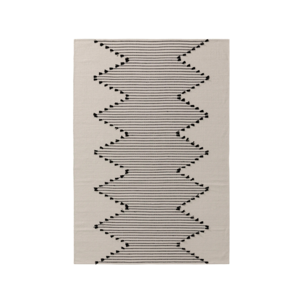 benuta Baumwollteppich Bo Ivory zickzack 60006624-148101