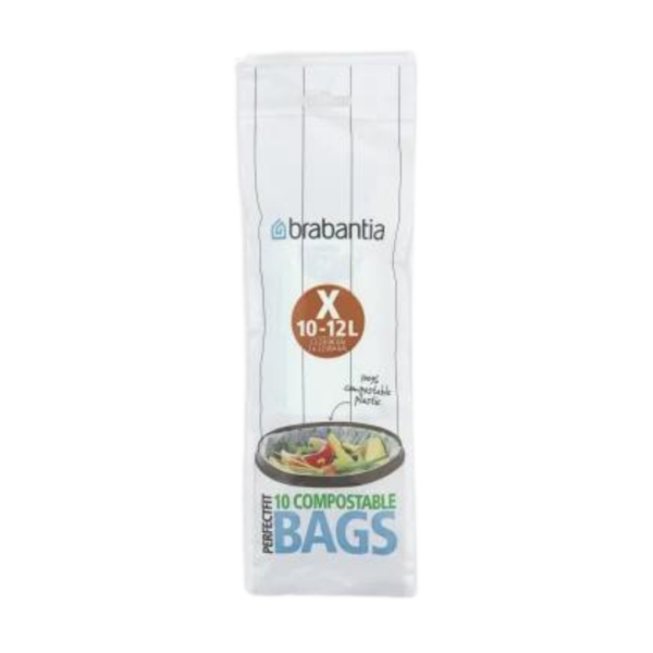 Brabantia Kompostierbare PerfectFit Müllbeutel 10-12l (X) 10 Stück 118685