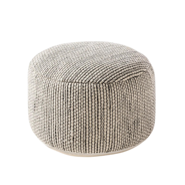 benuta Handgefertigter Woll-Pouf Rocco