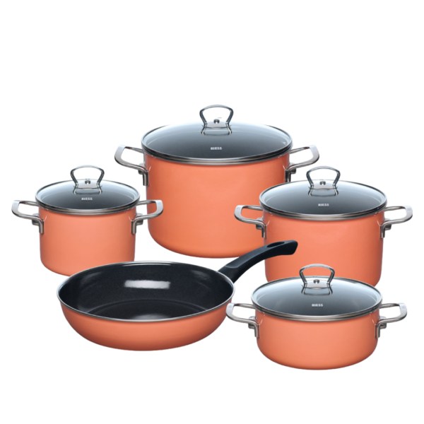 Riess NOUVELLE PUR Emaille Kochgeschirr-Set 5-tlg