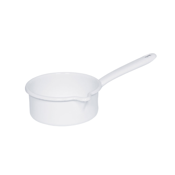 Riess Classic Weiss Stielkasserolle mit großem Ausguß