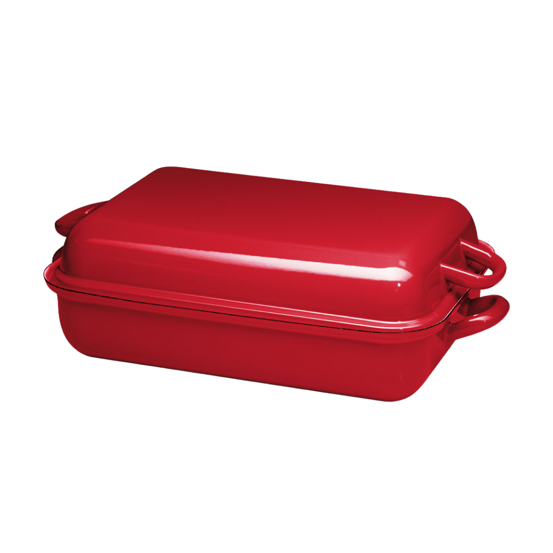 16-13910_Riess_Classic Rot Bratpfanne mit Deckel_2 16-13910_Riess_Classic Rot Bratpfanne mit Deckel_2