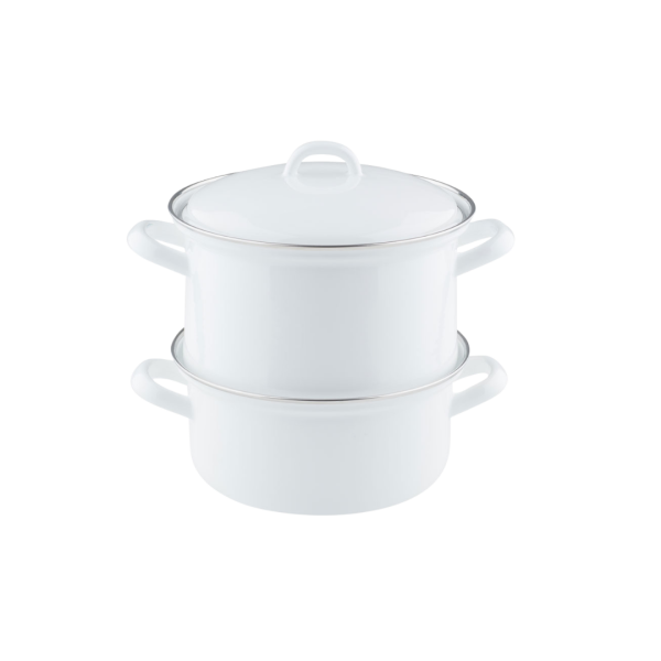 Riess Classic Weiss Kartoffelkocher mit Emaildeckel 18 0286-033