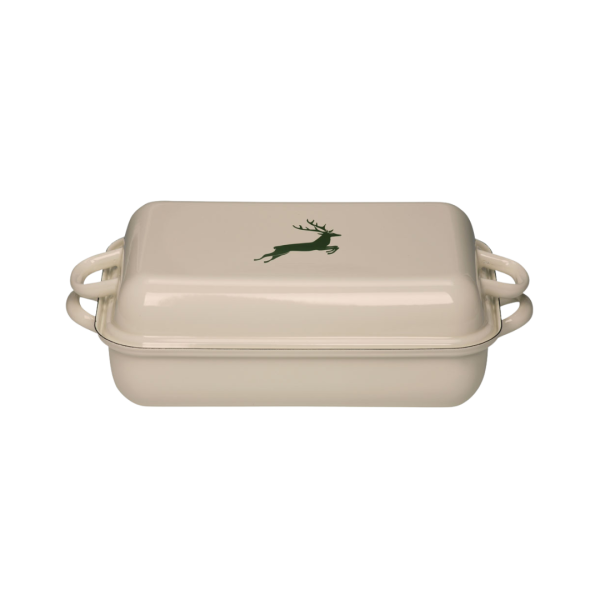 Riess Hirsch Grün Bratpfanne mit Deckel 37×26 0105-072