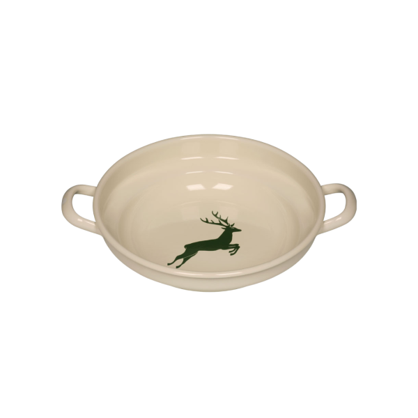 Riess Hirsch Grün Bauernschüssel flach 24cm 2 l 0219-072