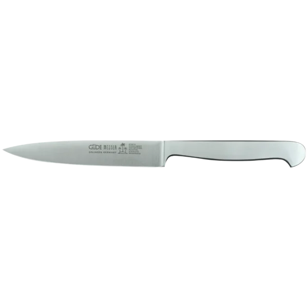 Ein Bild aus dem Taiga Store von taiga.green. Ein Schälmesser aus rostfreiem Stahl mit gerader Schneide und einem glatten, ergonomischen Griff, horizontal auf einem schlichten weißen Hintergrund. Jetzt bestellen im Eco Shop von www.taiga.green. Hier nachhaltig einkaufen mit dem Taiga Eco Rating