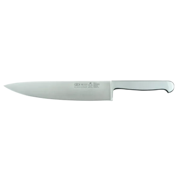 Ein Bild aus dem Taiga Store von taiga.green. Ein Kochmesser aus rostfreiem Stahl mit schlankem, modernem Design, einer scharfen Klinge und einem integrierten Metallgriff auf weißem Hintergrund. Jetzt bestellen im Eco Shop von www.taiga.green. Hier nachhaltig einkaufen mit dem Taiga Eco Rating